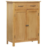NNEVL Shoe Cabinet 76x37x105 cm Solid Oak Wood