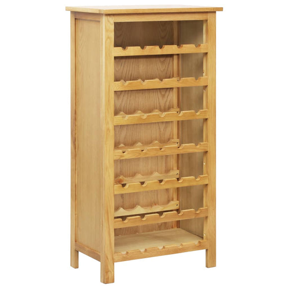 NNEVL Wine Cabinet 56x32x110 cm Solid Oak Wood