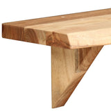 NNEVL Wall Shelves 2 pcs 60x20x16 cm Solid Acacia Wood
