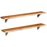 NNEVL Wall Shelves 2 pcs 120x20x16 cm Solid Acacia Wood