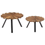 NNEVL Coffee Tables 2 pcs Solid Reclaimed Wood