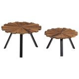 NNEVL Coffee Tables 2 pcs Solid Reclaimed Wood