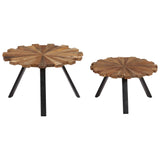 NNEVL Coffee Tables 2 pcs Solid Reclaimed Wood