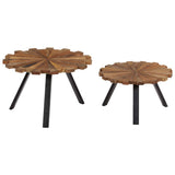 NNEVL Coffee Tables 2 pcs Solid Reclaimed Wood