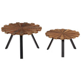 NNEVL Coffee Tables 2 pcs Solid Reclaimed Wood