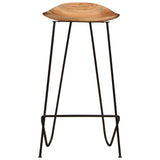 NNEVL Bar Stools 2 pcs Solid Acacia Wood