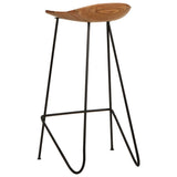 NNEVL Bar Stools 2 pcs Solid Acacia Wood