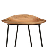 NNEVL Bar Stools 2 pcs Solid Acacia Wood