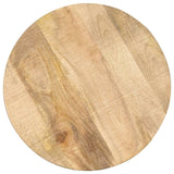 NNEVL Side Table 45x(45-62) cm Solid Mango Wood and Cast Iron