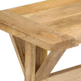 NNEVL Hall Bench 120x35x45 cm Solid Mango Wood