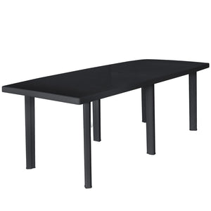 NNEVL Garden Table Anthracite 216x90x72 cm Plastic