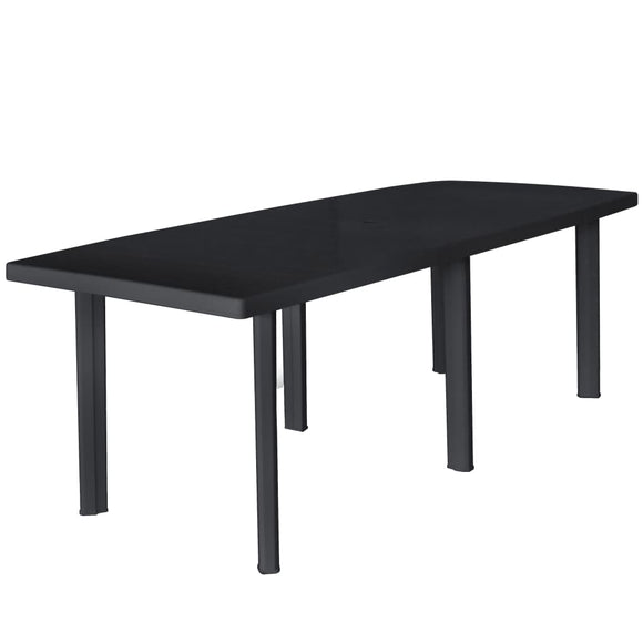 NNEVL Garden Table Anthracite 216x90x72 cm Plastic