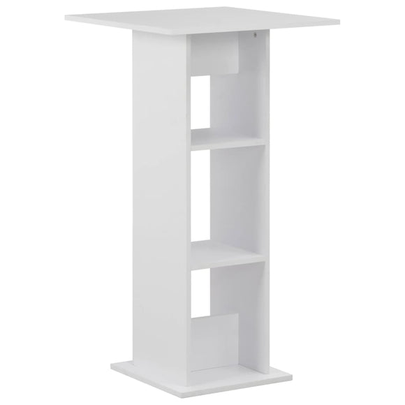 NNEVL Bar Table White 60x60x110 cm
