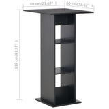 NNEVL Bar Table Black 60x60x110 cm