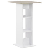 NNEVL Bar Table White and Concrete 60x60x110 cm