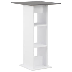 NNEVL Bar Table White and Anthracite Grey 60x60x110 cm