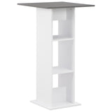 NNEVL Bar Table White and Anthracite Grey 60x60x110 cm