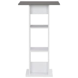 NNEVL Bar Table White and Anthracite Grey 60x60x110 cm