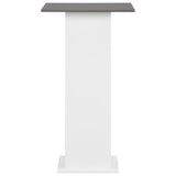 NNEVL Bar Table White and Anthracite Grey 60x60x110 cm