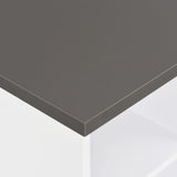NNEVL Bar Table White and Anthracite Grey 60x60x110 cm