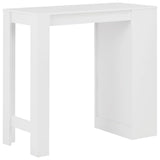 NNEVL Bar Table with Shelf White 110x50x103 cm