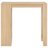 NNEVL Bar Table with Shelf Oak 110x50x103 cm
