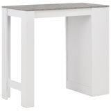 NNEVL Bar Table with Shelf White 110x50x103 cm
