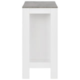 NNEVL Bar Table with Shelf White 110x50x103 cm