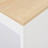 NNEVL Bar Table with Shelf White 110x50x103 cm
