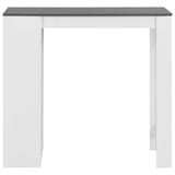 NNEVL Bar Table with Shelf White 110x50x103 cm