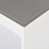 NNEVL Bar Table with Shelf White 110x50x103 cm