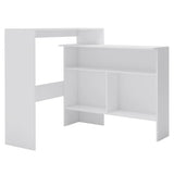 NNEVL Bar Table with 2 Table Tops White 130x40x120 cm