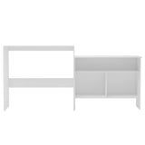 NNEVL Bar Table with 2 Table Tops White 130x40x120 cm