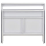 NNEVL Bar Table with 2 Table Tops White 130x40x120 cm