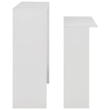 NNEVL Bar Table with 2 Table Tops White 130x40x120 cm