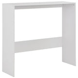 NNEVL Bar Table with 2 Table Tops White 130x40x120 cm