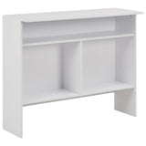 NNEVL Bar Table with 2 Table Tops White 130x40x120 cm