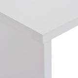 NNEVL Bar Table with 2 Table Tops White 130x40x120 cm