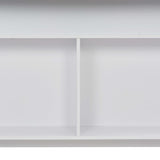 NNEVL Bar Table with 2 Table Tops White 130x40x120 cm