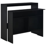 NNEVL Bar Table with 2 Table Tops Black 130x40x120 cm