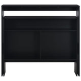 NNEVL Bar Table with 2 Table Tops Black 130x40x120 cm