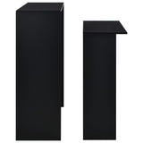 NNEVL Bar Table with 2 Table Tops Black 130x40x120 cm