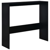 NNEVL Bar Table with 2 Table Tops Black 130x40x120 cm