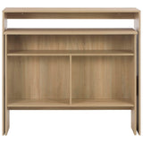 NNEVL Bar Table with 2 Table Tops Oak 130x40x120 cm