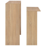 NNEVL Bar Table with 2 Table Tops Oak 130x40x120 cm