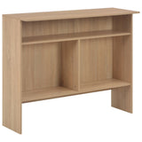 NNEVL Bar Table with 2 Table Tops Oak 130x40x120 cm