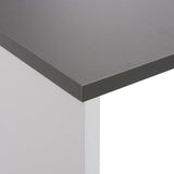 NNEVL Bar Table with 2 Table Tops White and Grey 130x40x120 cm