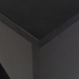 NNEVL Bar Table with Moveable Shelf Black 138x39x110 cm