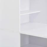 NNEVL Bar Table with Cabinet White 115x59x200 cm