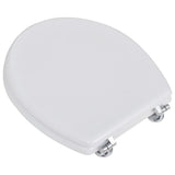 NNEVL Toilet Seats with Lids 2 pcs MDF White